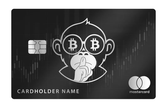 Custom Engraved Bitcoin Monkey MasterCard | Crypto Collectible NFT Style